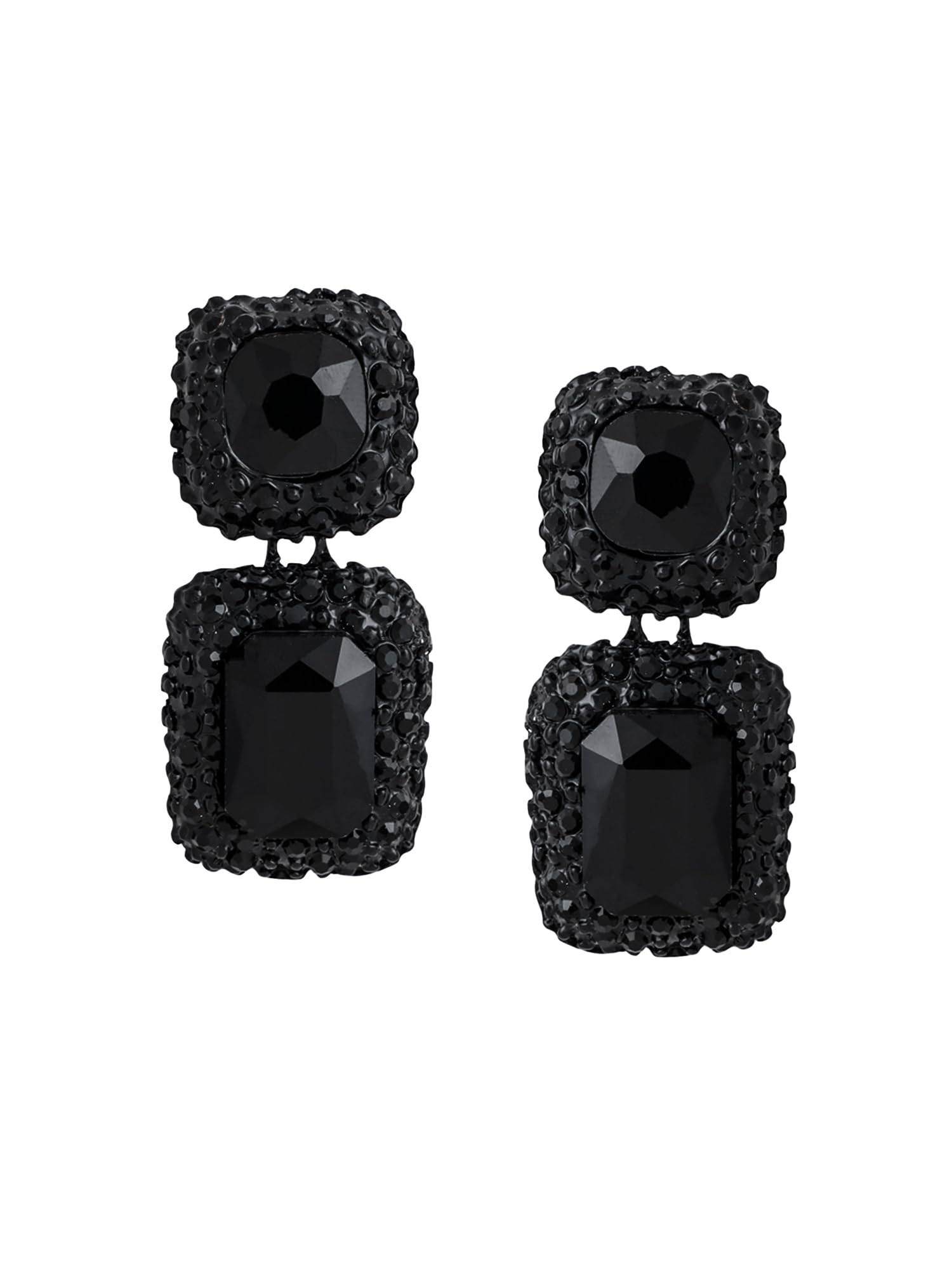 Yellow Chimes Crystal Drop Earrings for Women Black Crystal Earrings Square Shaped Drop Earrings for Women and Girls. (B07ZM1Z8V7) Amazon Price History, Amazon Price Tracker