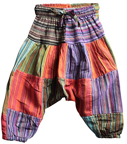 Image of Shopoholic Fashion Children Hippie Harem Loose Boho Trouser Hippy Colorful Kids Retro Comfy Pants