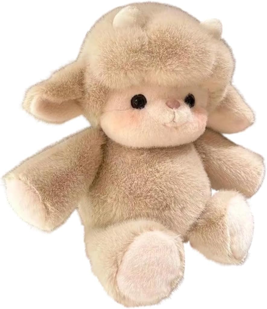 Running Plushie Stress Relief Panda Cow Little Lamb Red Panda Stuffed Animal Shaking Interactive Moving Legs Desktop Fidget Toy Soft Cuddly Pal Sensory Gift for Office Bedroom Home Khaki Sheep