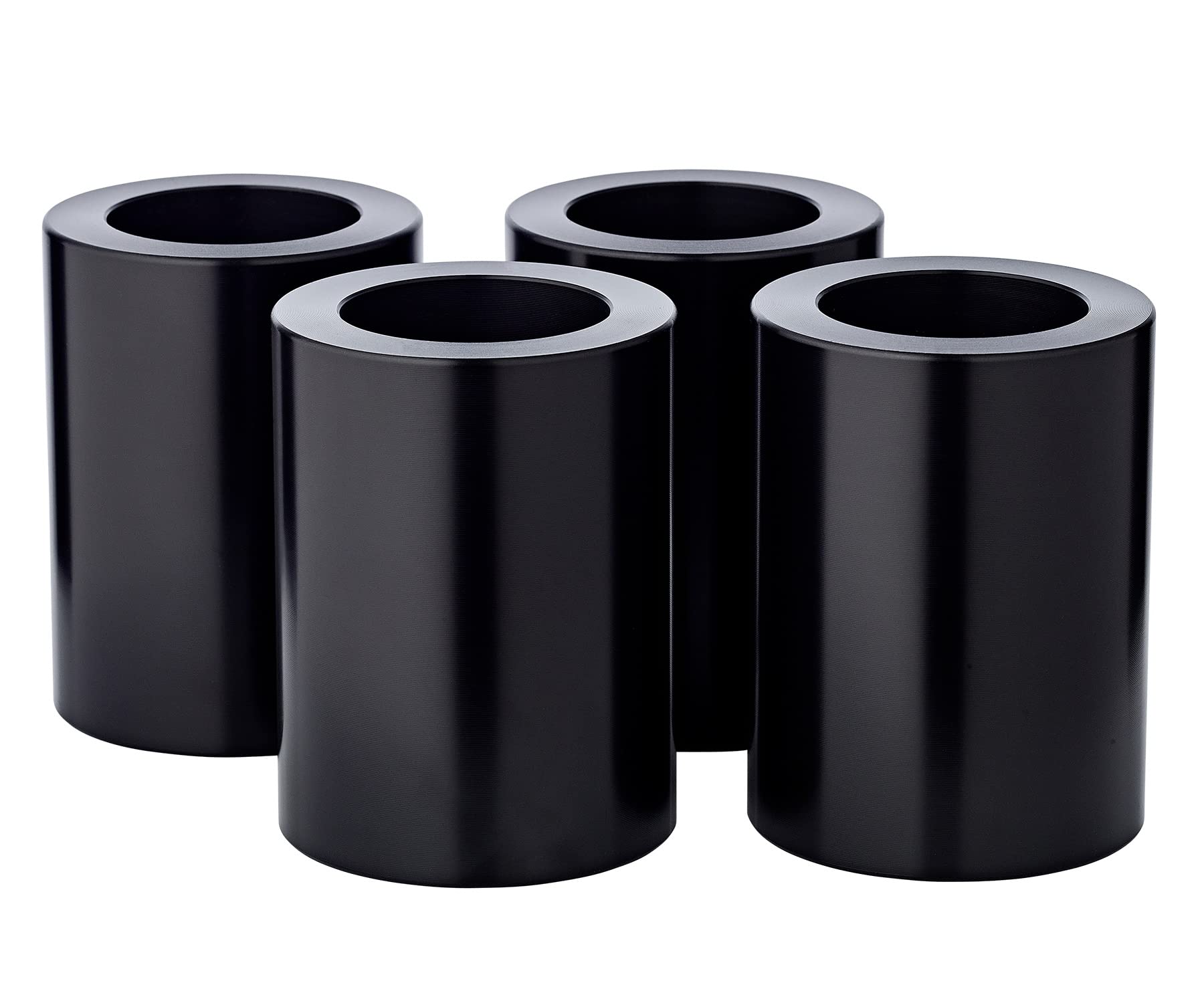 EDZARD Set di 4 portacandele in vetro Cornelius nero, altezza 8 cm, diametro 6 cm, resistente al calore fino a 90 gradi
