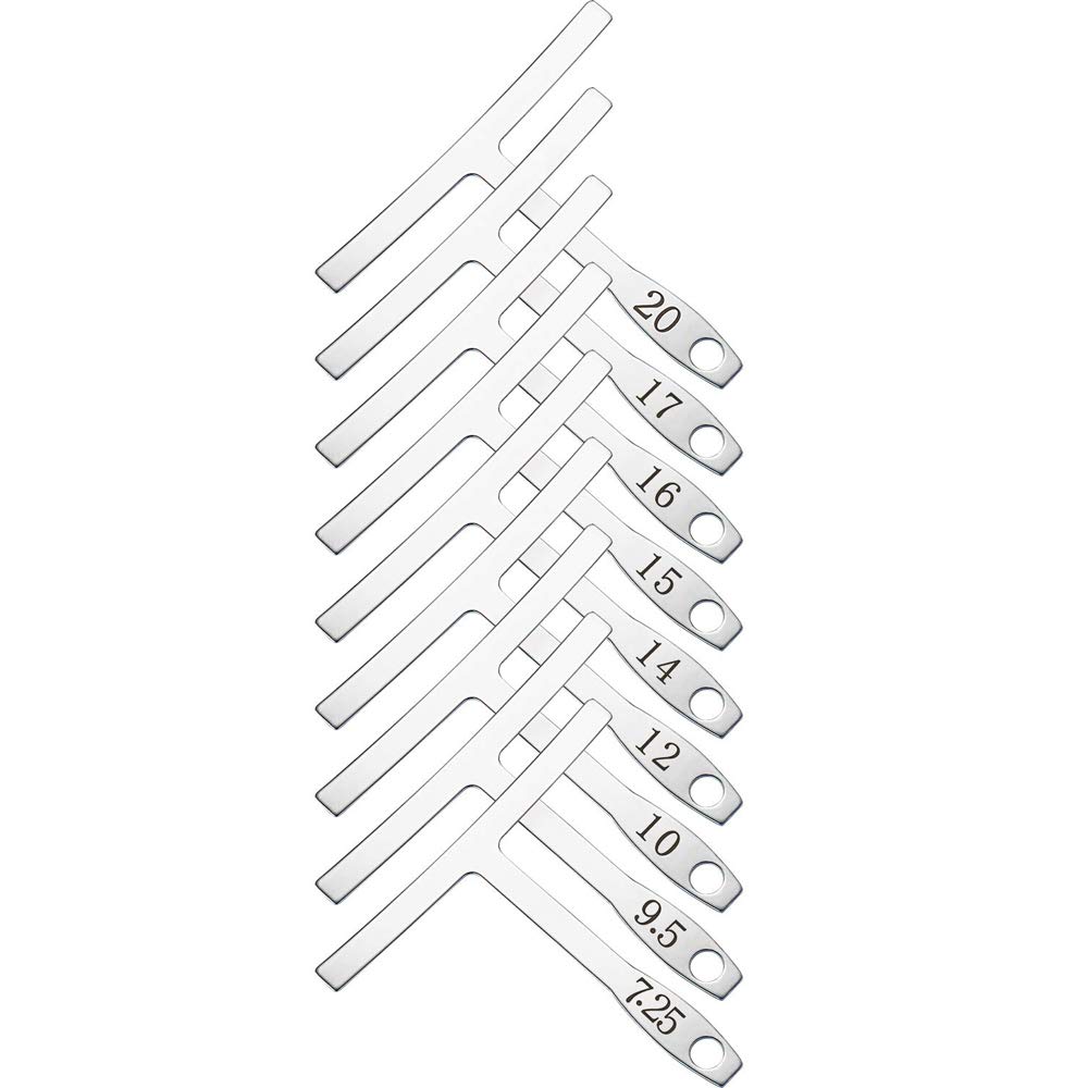 9pcs Stainless Steel Understring Radius Gauge for Guitar Bass Setup