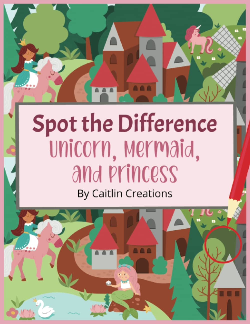 Spot the Difference: Unicorn, Mermaid, and Princess