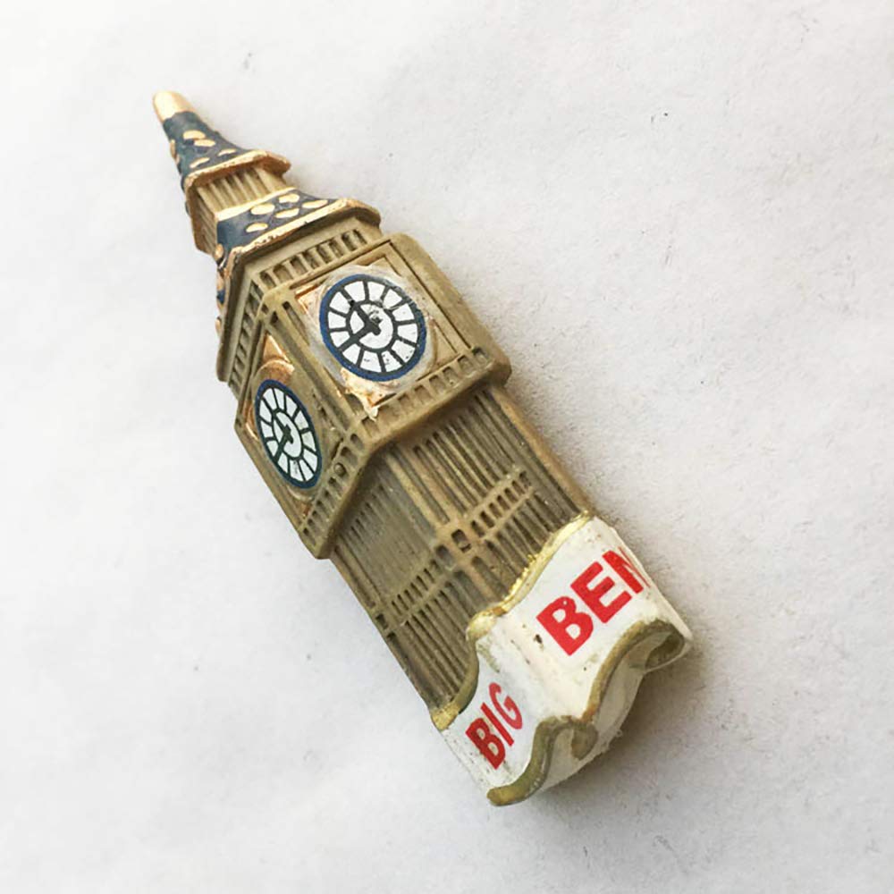 Magnete Frigorifero 3D Big Ben Londra - Souvenir Viaggio In Resina Fatto A Mano (Regno Unito) - 3