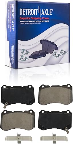 Miniatura 9 de Detroit Axle - Kit de freno para pastillas de freno de cerámica Ford Mustang Base GT 2000 2001 2002 2003 con repuesto de hardware delantero y trasero