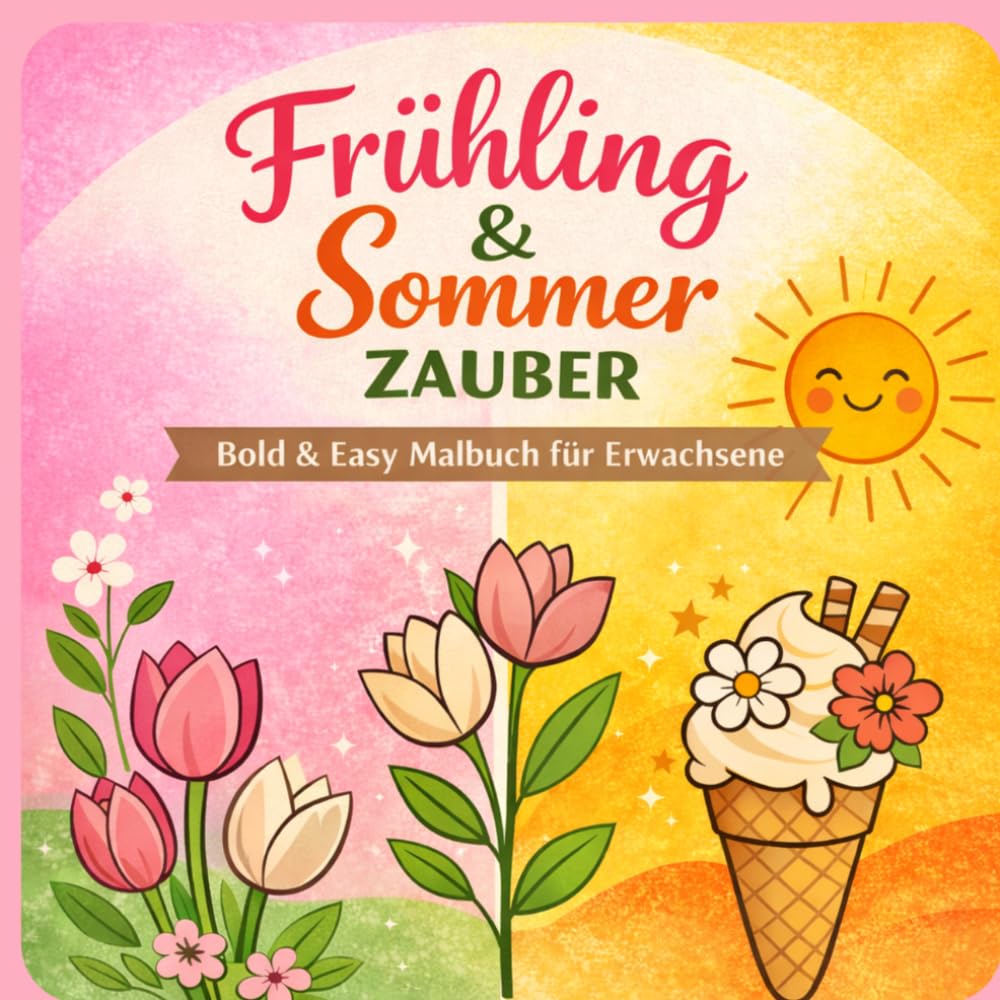 Frühling & Sommerzauber: Bold & Easy Malbuch für Erwachsene