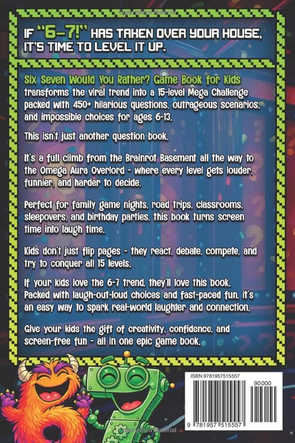 Image of Six Seven Would You Rather? Game Book For Kids: The Viral 6-7 Mega Challenge with 450+ Funny Questions, Silly Scenarios, and Impossible Choices for Ages 6-13