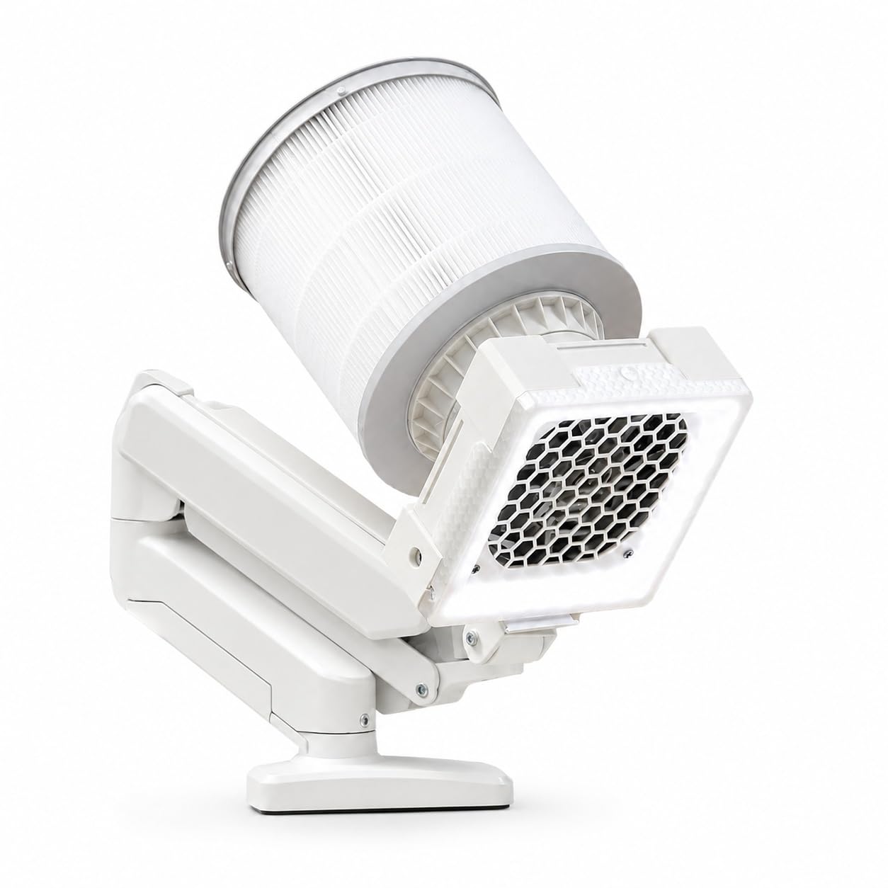 Odkurzacz stacjonarny do manicure 36 W + 5 W, oświetlenie Clip-On | Wykończony w klasycznym białym kolorze, który doskonale uzupełnia wystrój nowoczesnego salonu.