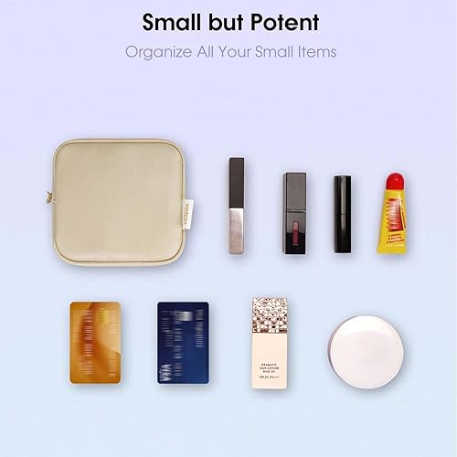 Miniatura 5 de Wandering Nature Bolsa de maquillaje para bolso, bolsas de cosméticos para mujer, organizador de maquillaje, bolsa de viaje con bolsillos