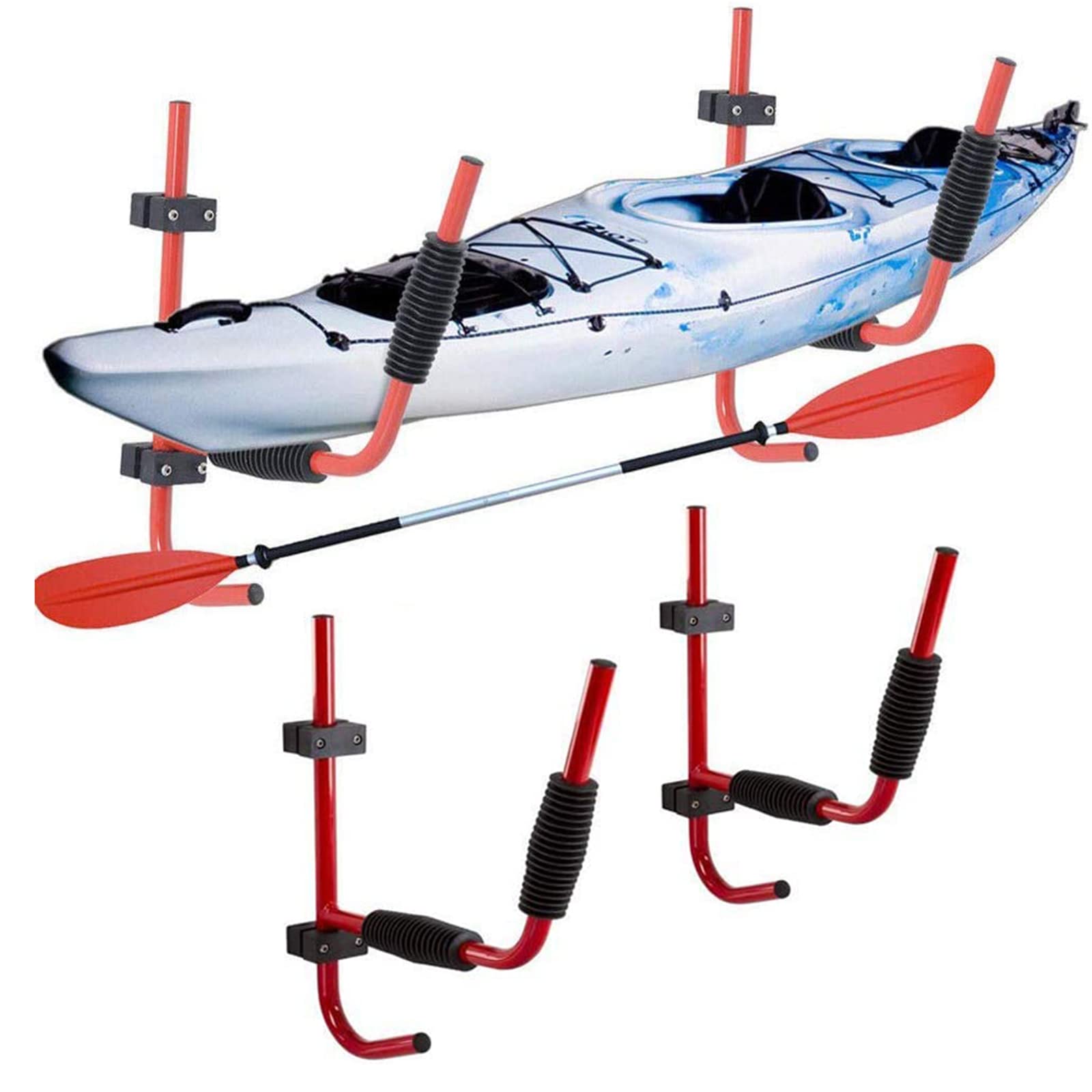 Accesorios de Montaje en Pared para Estante de Almacenamiento de Tablas de Surf, Tabla de Remo Sup y Kayak, estantes de Pared para Garaje o cobertizo, Soportes de Kayak para Interiores, Capacidad de