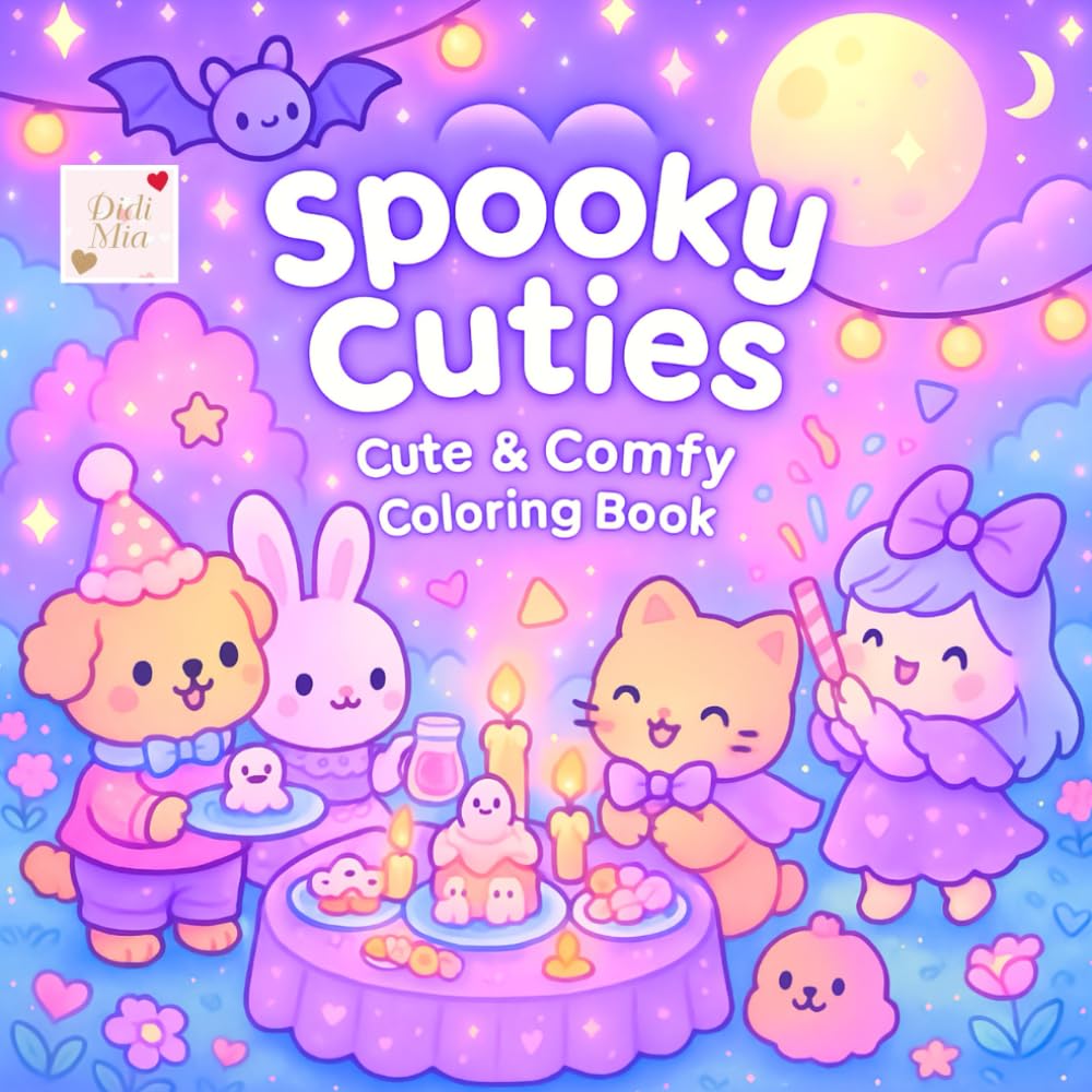 Spooky Cuties Coloring Book: A Kawaii Halloween Journey with Friendly Ghosts and Cute Creatures (Spooky Cute Worlds)