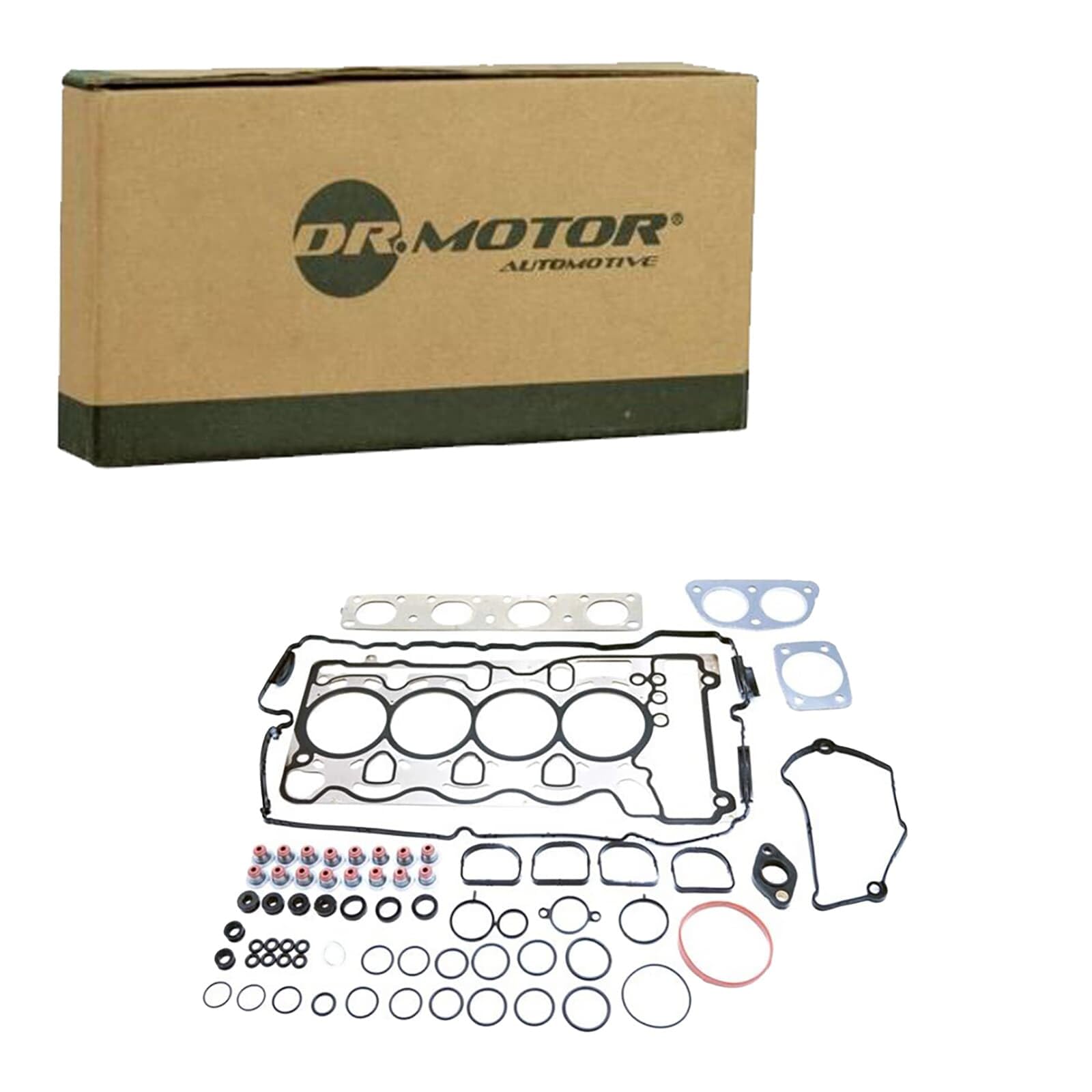 DR.MOTOR AUTOMOTIVE DRM22204S Kit guarnizioni Testata con guarnizione testata con guarnizione tenuta stelo valvola con kit guarnizioni Copritestata senza paraolio-albero a camme con guarnizione(i)