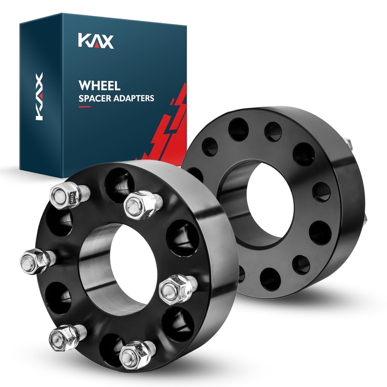 Photo 1 of KAX 6x5.5“ Wheel Spacers,Forged 2 inch 6x139.5mm Lugcentric Spacers with Thread Pitch M14x1.5 Hub Bore 78.1mm,2 Pcs Compatible with Silverado 1500,1500,Sierra 1500,Silverado 1500 LTD,Not hubcentric