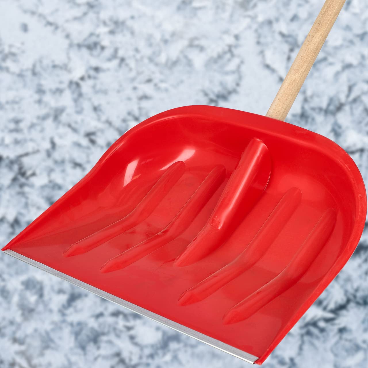 Lot De 2 Pelles à Neige KOTARBAU Avec Grattoir à Glace – Pelle 47 Cm, Manche Bois 137 Cm, Lèvre Caoutchouc, Idéal Pour Voiture Et Déneigement