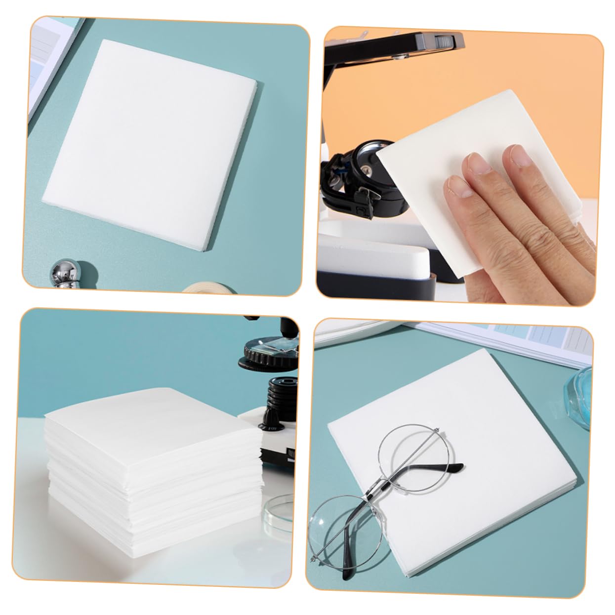 3 Set Salviette Di Carta Antipolvere Bagnato Ottica Pulire Chimica Cucina Lanugine Tamponi Senza Polvere Salviette Elettroniche Bianca Tessuto Non Tessuto 1200 Pezzi*3