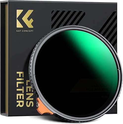 K&F Concept Filtro ND variable de 3.228in ND2-ND400 (1-9 paradas) con Putter HD 28 recubrimientos multicapa importación AGC filtro de densidad
