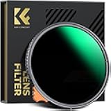 K&F CONCEPT 82mm Putter Variable ND Filter ND2-ND400 (1-9 Stops) 28 Multi-Layer Coatings Import AGC Glass Adjustable Neutral Density Filter for Camera Lens (Nano-X Series)