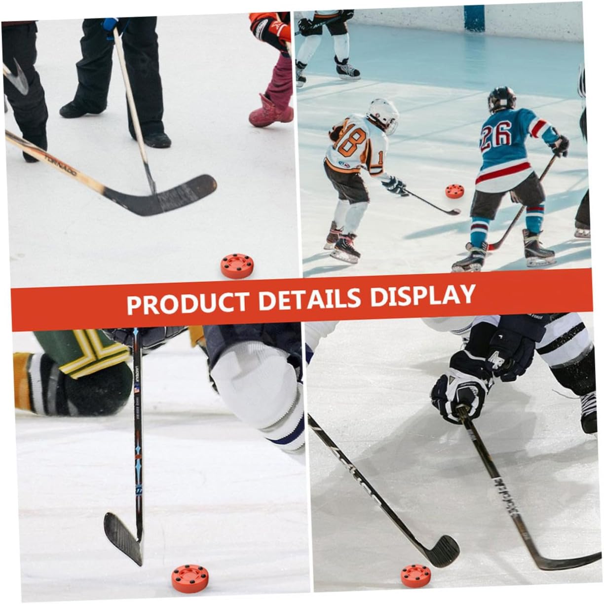 3pcs Professional Inline Hockey Pucks for Street Hockey Training Low Bounce Roller Balls for Men and Women Sturdy Rubber Material for Practice