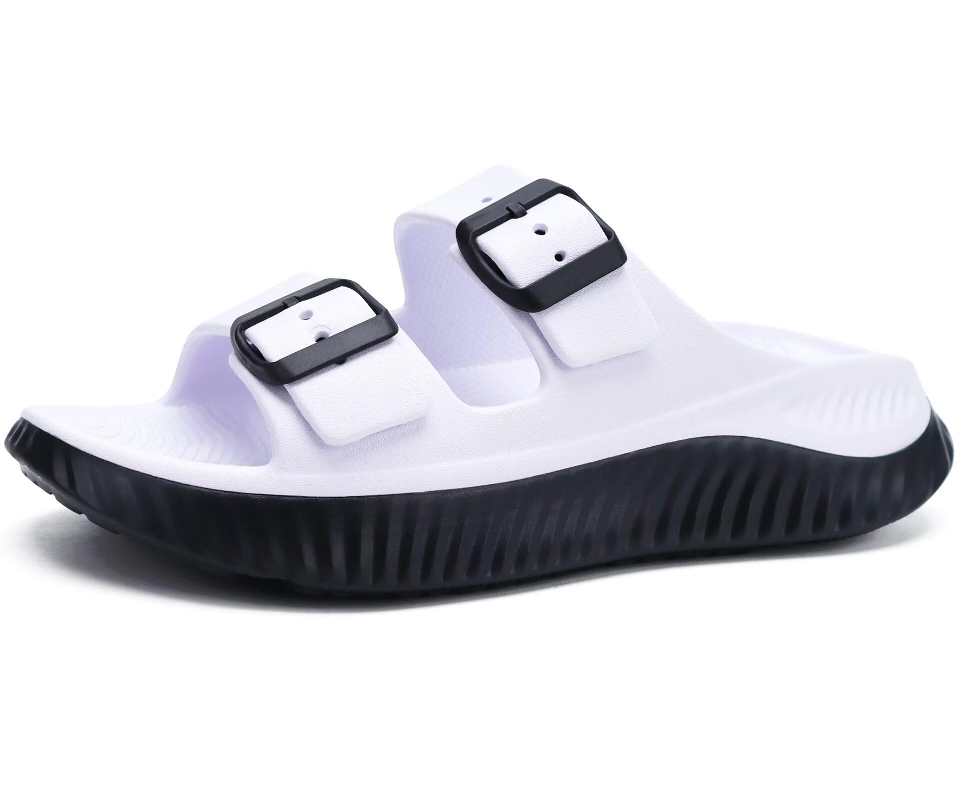 KuaiLu Damen Recovery Sandalen Athletic Sport Sliders Bogen Unterstützung Kissen Orthotic Plantar Fasciitis auf dicke Sommer Sandles