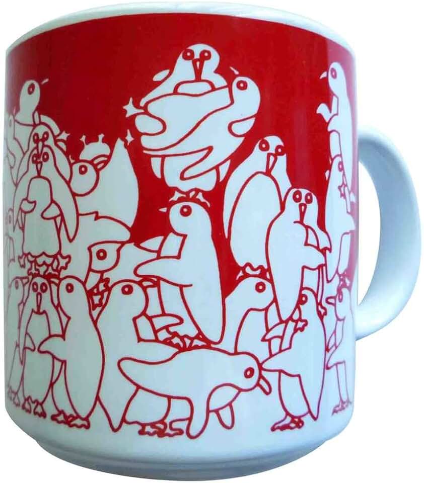 Animates Red Nitetime Penguins Mug 11 ounce