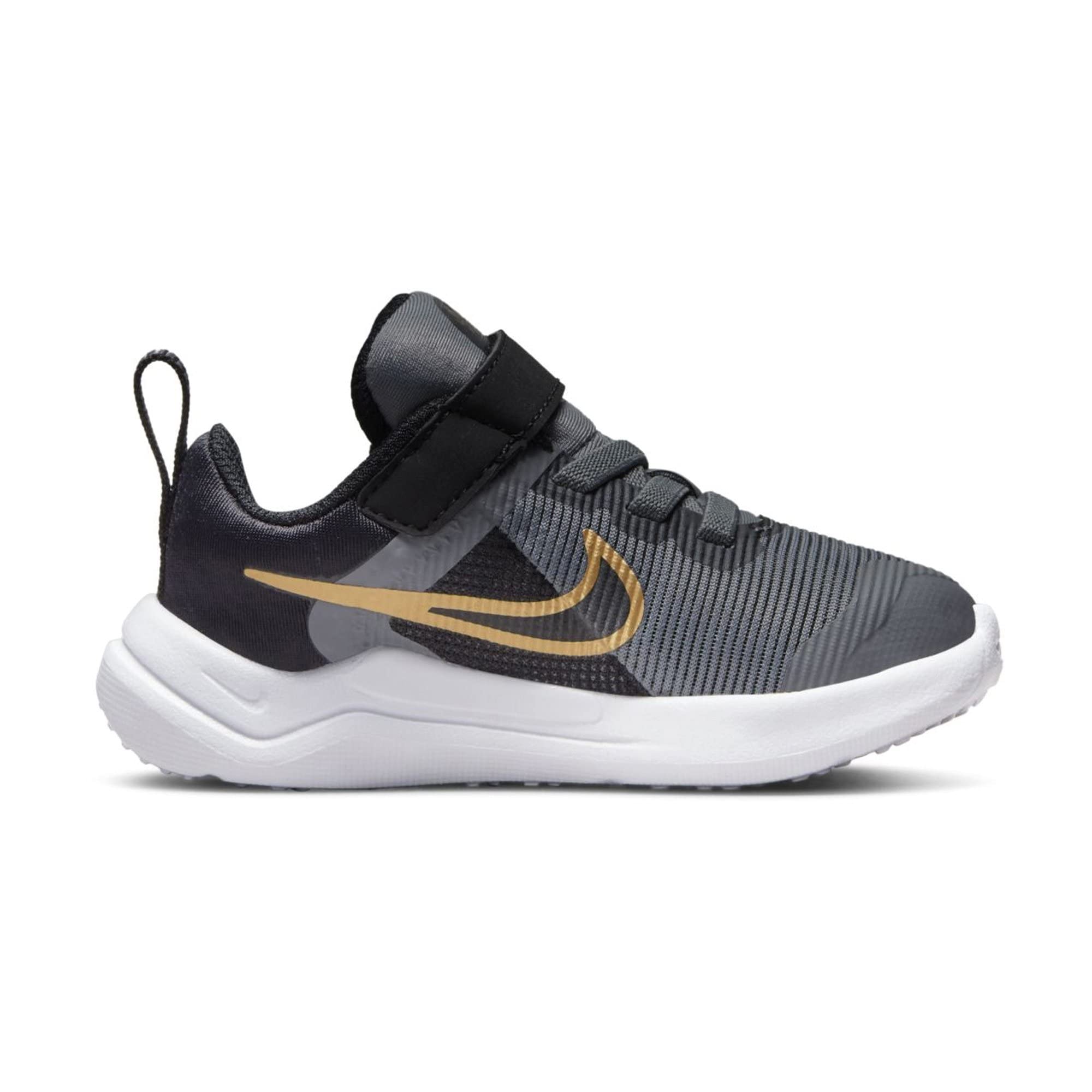 Nike DM4191 Downshifter 12 NN Grey Grigio Scarpe Bambino Tessuto Elastici Strappo