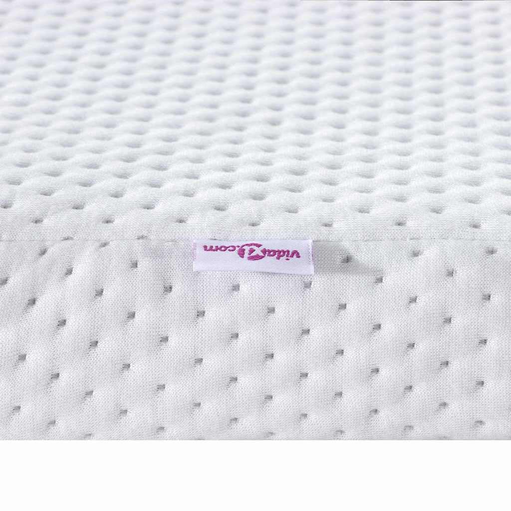 vidaXL Nakładka na materac Biały 80 x 200 cm Tkanina jacquard