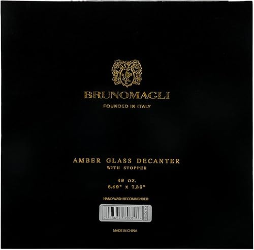 Miniatura 5 de Bruno Magli Decantador de whisky con tapón, capacidad de 49 onzas, decantador de vino, botella para bourbon, brandy, jugo y licor, hermético,