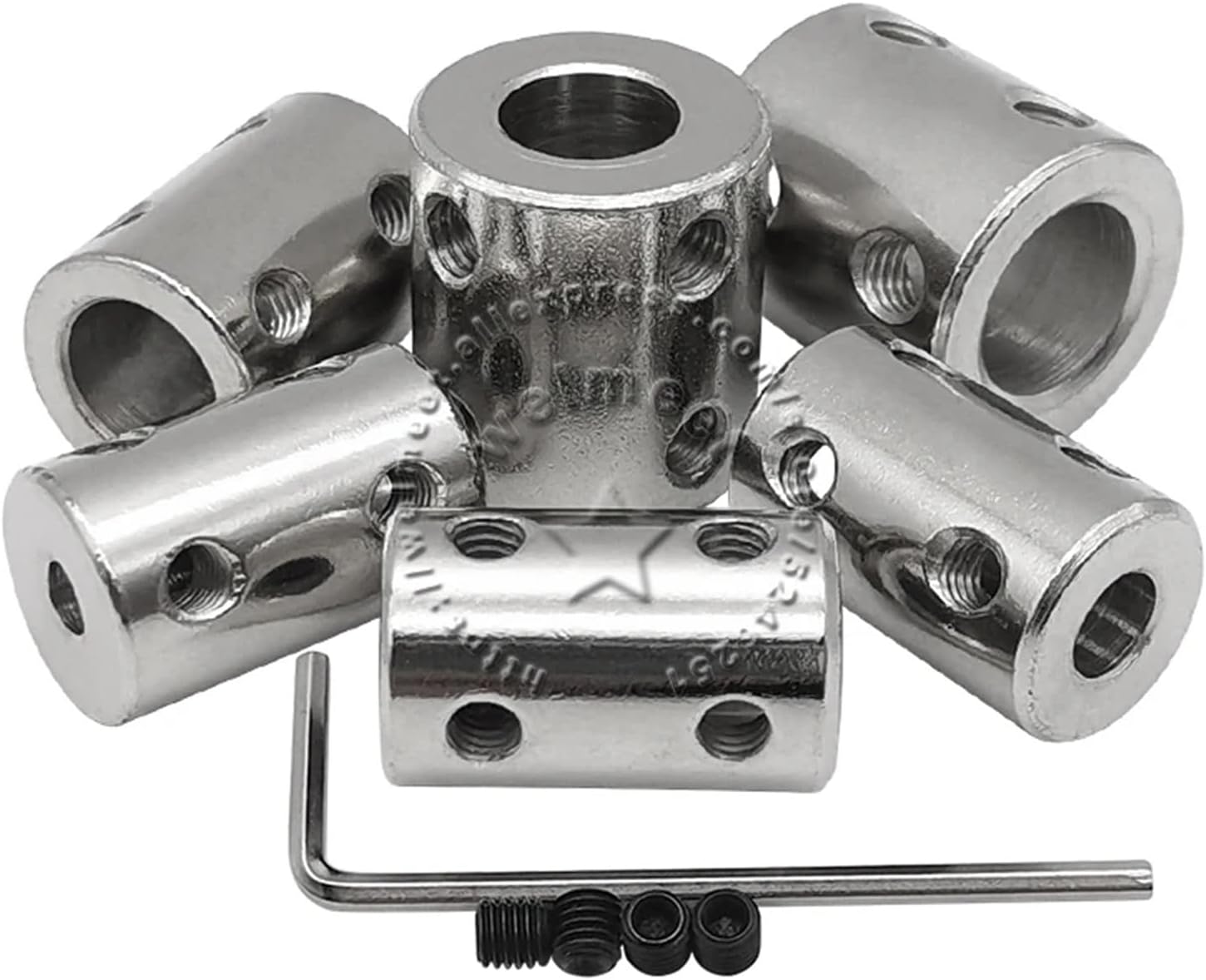 1pcs 3mm/3.17mm/4mm/5mm/6mm/6.35mm/7mm/8mm/10mm/12mm Rigid Shaft Coupling Coupler Motor Connector Sleeve #45 Steel(3mm-8mm)