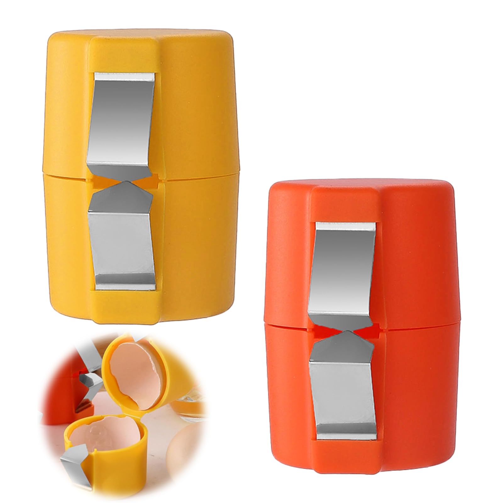 Amazon | PAVIKE 卵割り器 ゆで卵 生卵 卵割り機 2個 卵割りツール