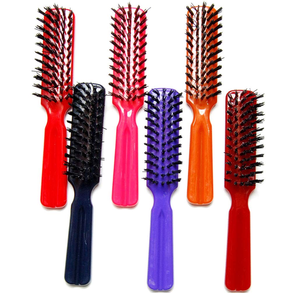 Buy Luxxii (Pack 6) 7.5" Plastic Colorful Handle Nylon Bristles Brushes
