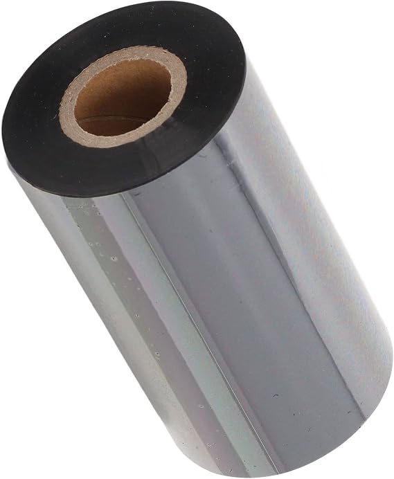 KB100B Thermal Transfer Ribbon for Barcode Printers, Black Wax Ribbon Compatible with TSC Argox POSTEK for Shipping Labels Retail Tickets (110mm*300m)