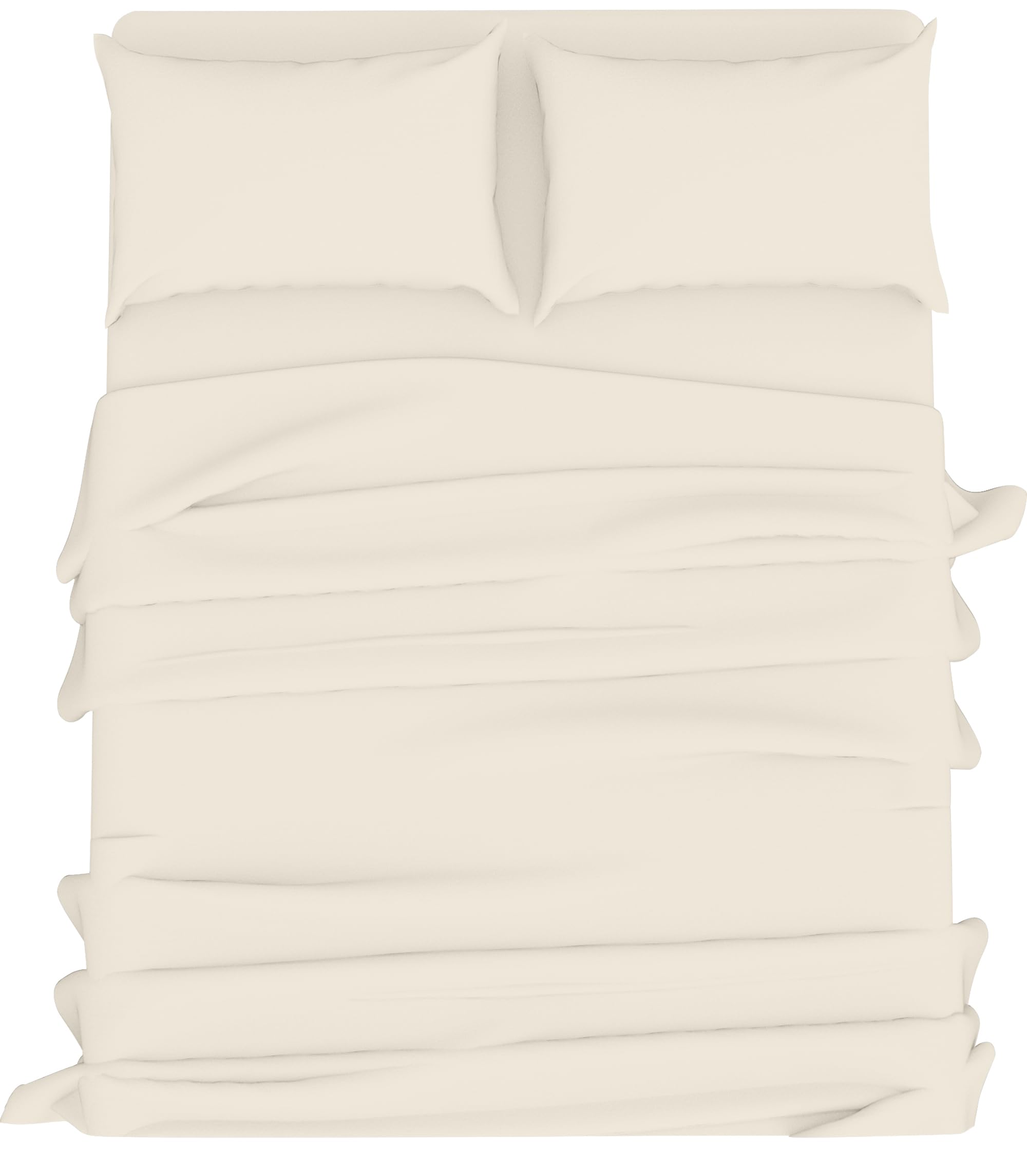 HOME ACE Poly Cotton Cream King Size Sheet Set (Fitted Sheet + Flat Sheet + Pair of Pillow Cases) - Kingsize Bed Sheet Set - Polycotton King Size Bed Sheet - Bed Sheets Set King Size