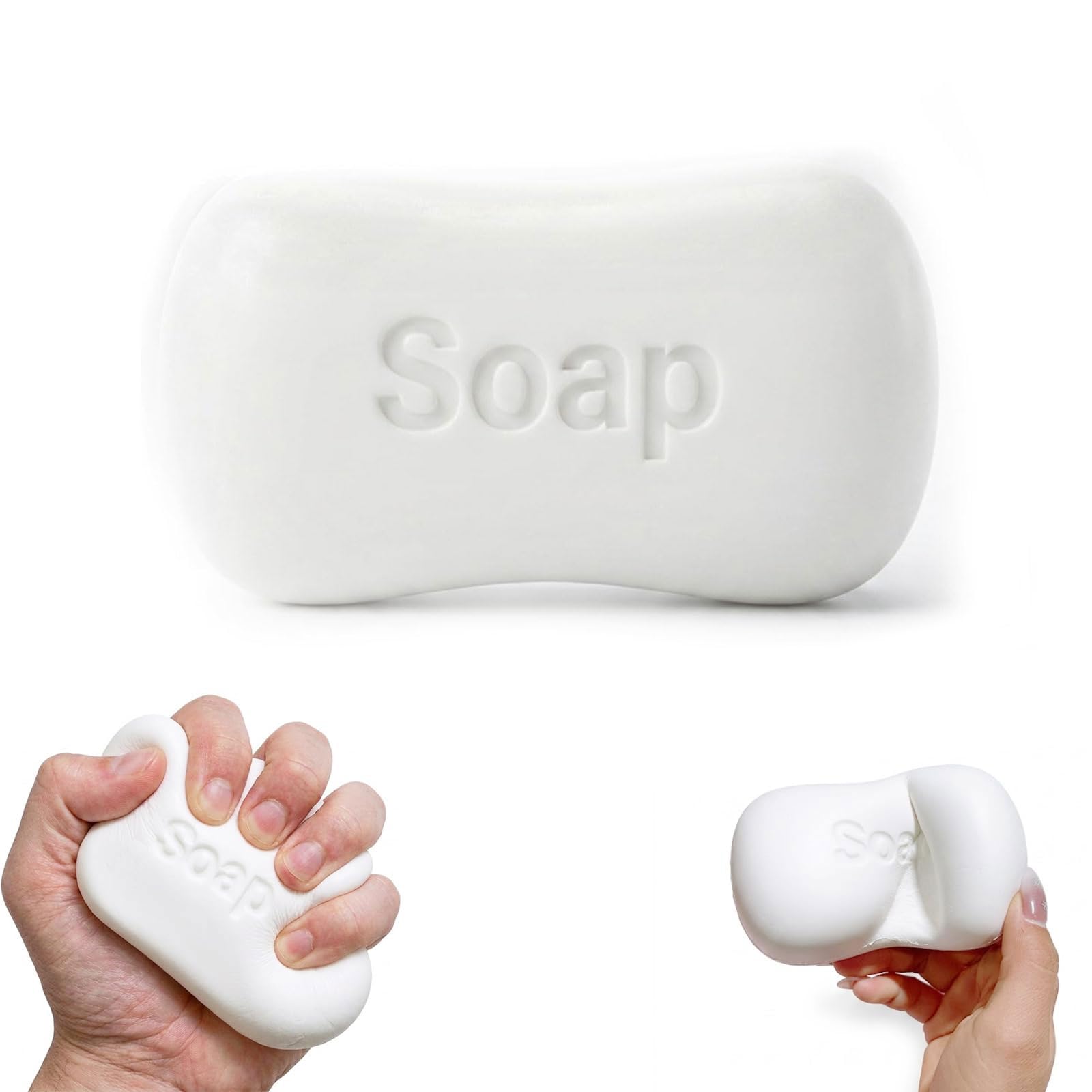 1 White Soap Squeezer Toy Set – A squeezeable stress-relieving toy, perfect for party bag stuffing, classroom rewards, and fun tabletop accessories for kids and adults.