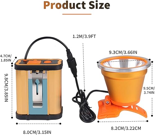 Miniatura 4 de Venlon Superbright - Faro frontal recargable portátil potente linterna LED con 3 modos de luz paquete de batería externa para campamento ciclismo