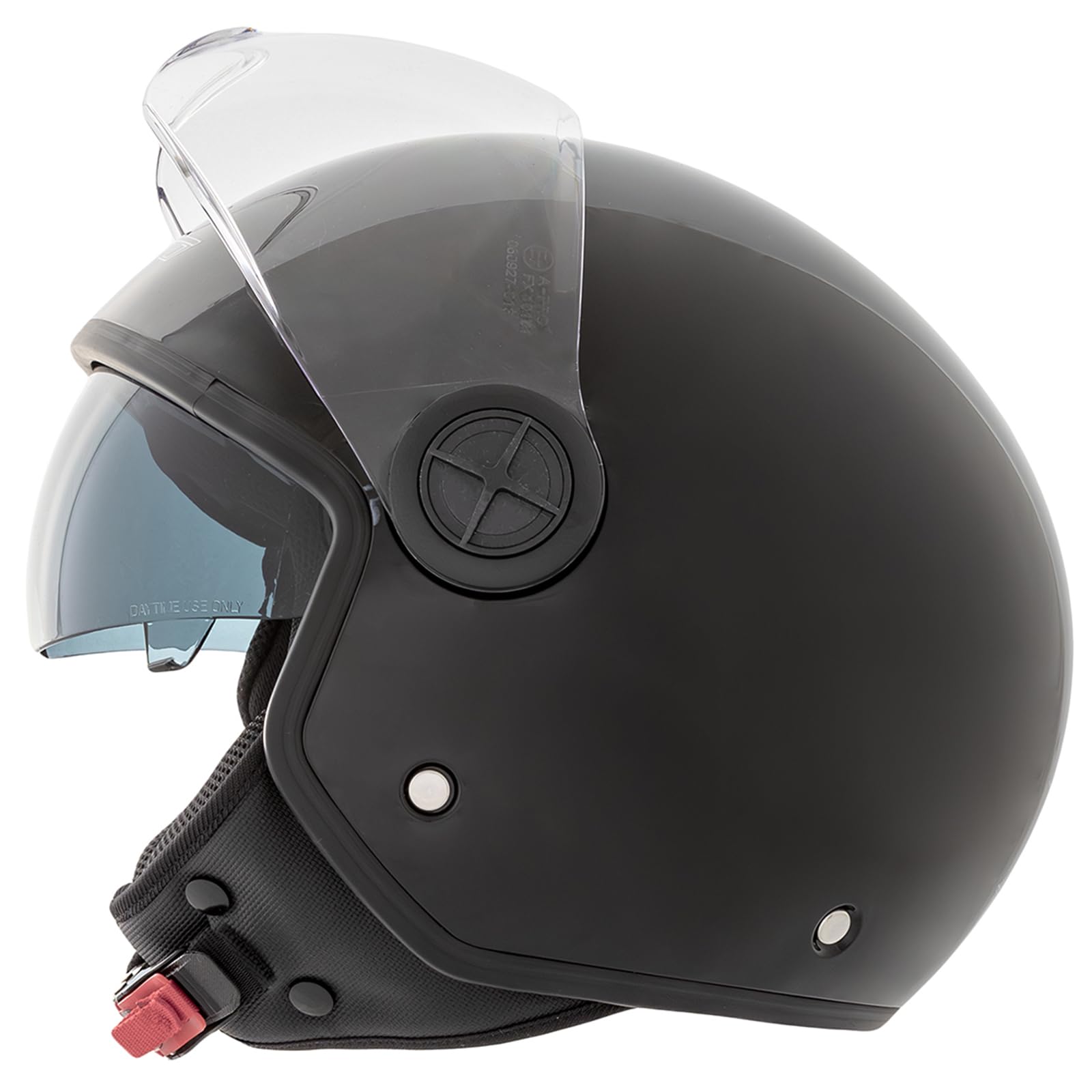 Casco Jet Moto Aperto Visiera Scooter Antigraffio Parasole ECE 22-06 Nero XL