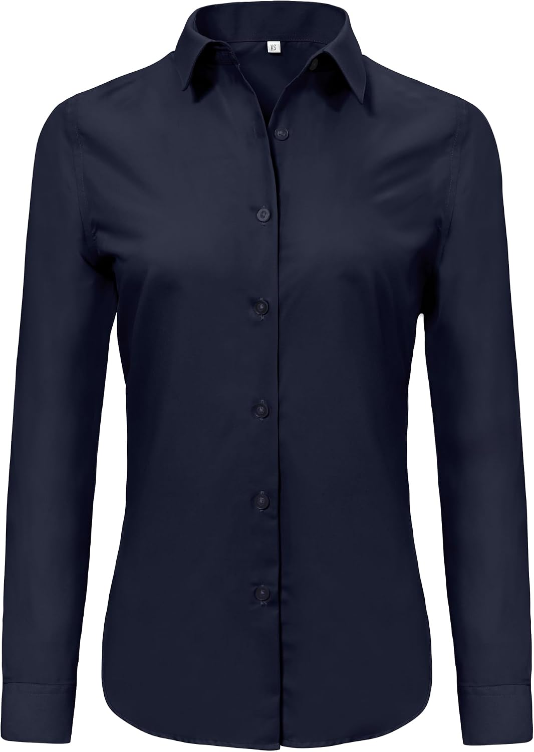  Super Soft Wrinkle Free Button Down Shirts for Women Solid Long Sleeve Striped Formal Work Dress Blouses Tops thumbnail