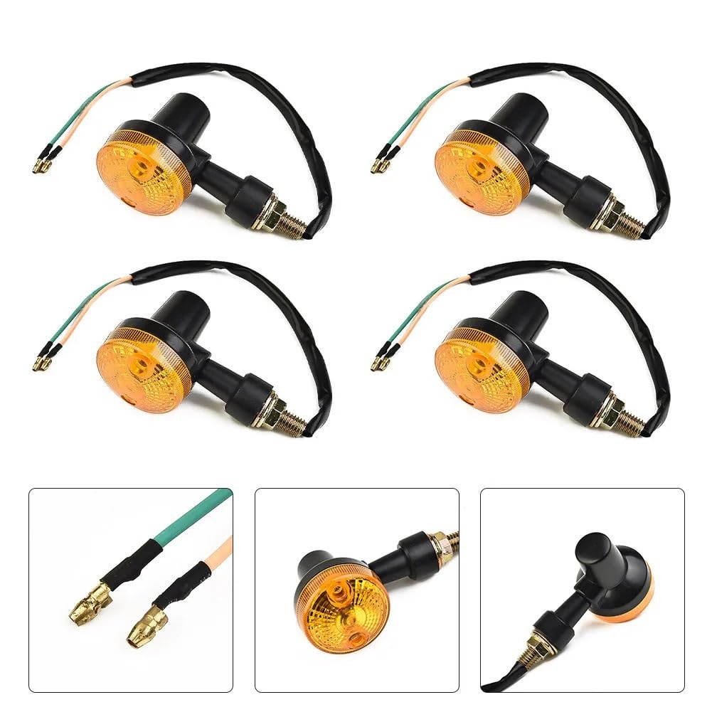 Intermitentes Motocicleta 4 Uds. Lámpara indicadora de luz LED intermitente 12V giro firmante ámbar accesorios para motocicleta y bicicleta
