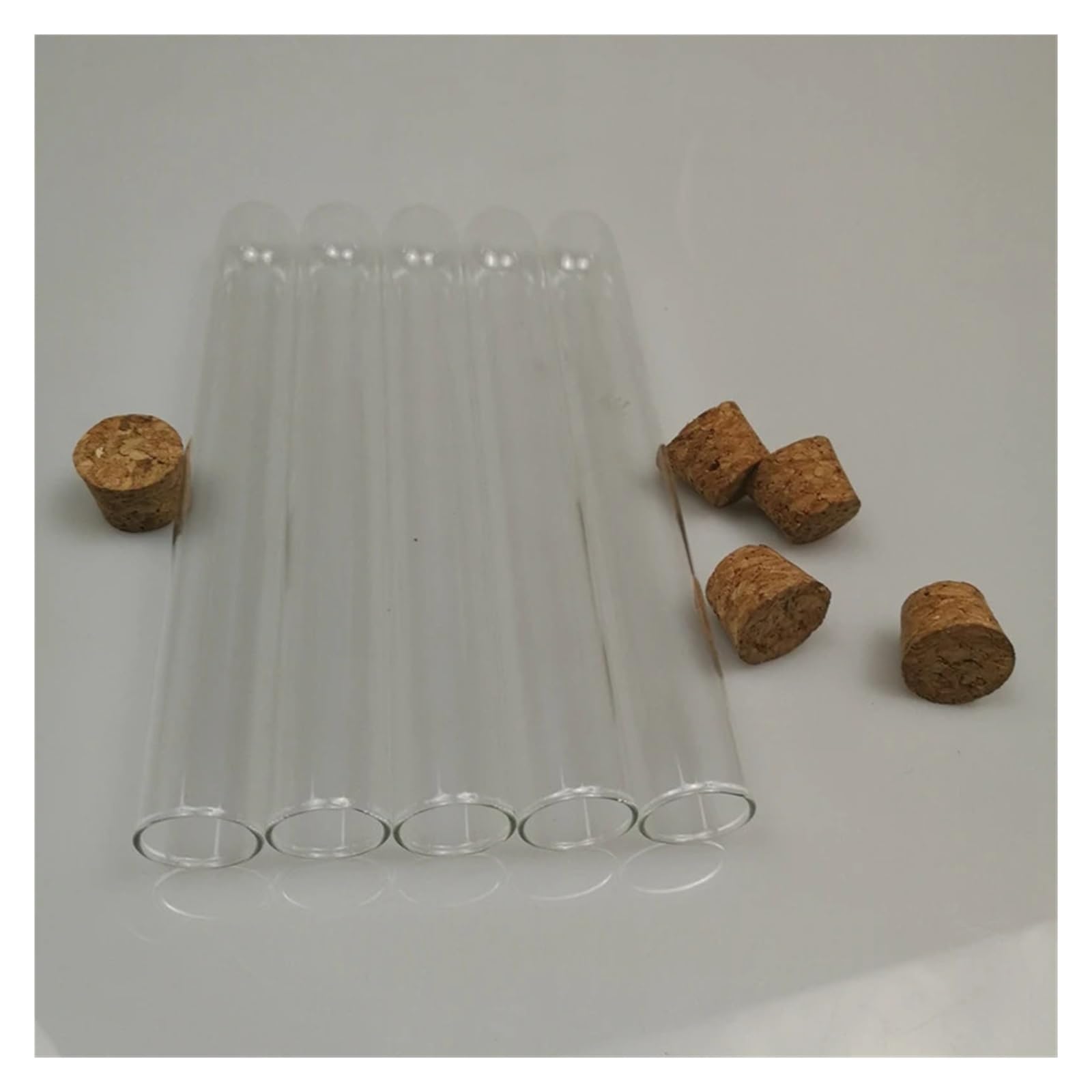yingyingjia 50 szt. 20X150mm 30ml plastikowa probówka z korkiem, przezroczysta tuba na upominek weselny
