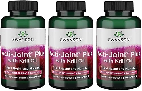 Swanson Acti-Joint Plus con aceite de krill 60 Sgels (paquete de 3)