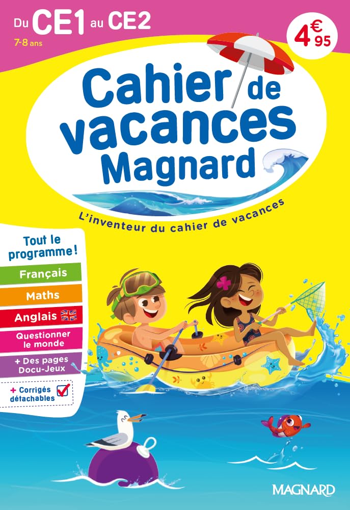 Cahier de vacances 2026, du CE1 vers le CE2 7-8 ans: Magnard, l’inventeur du cahier de vacances