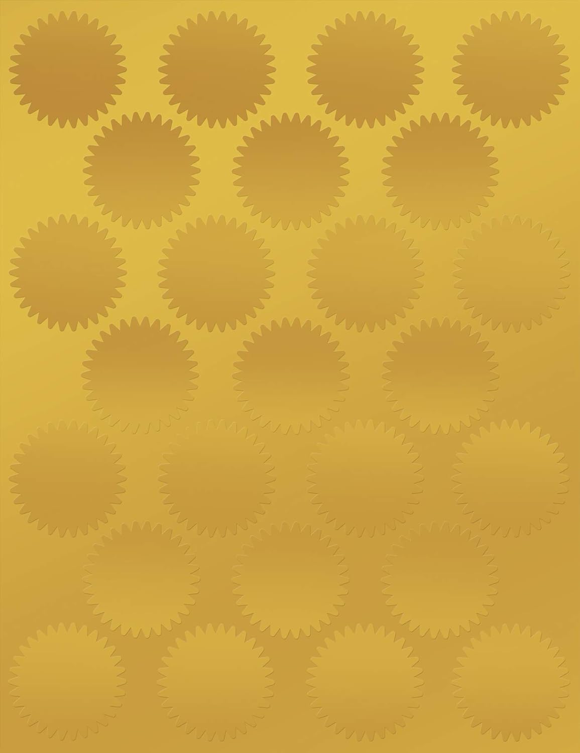 Great Papers! Starburst Gold Foil Certificate Seal, 1.75, 100 Count (949351)