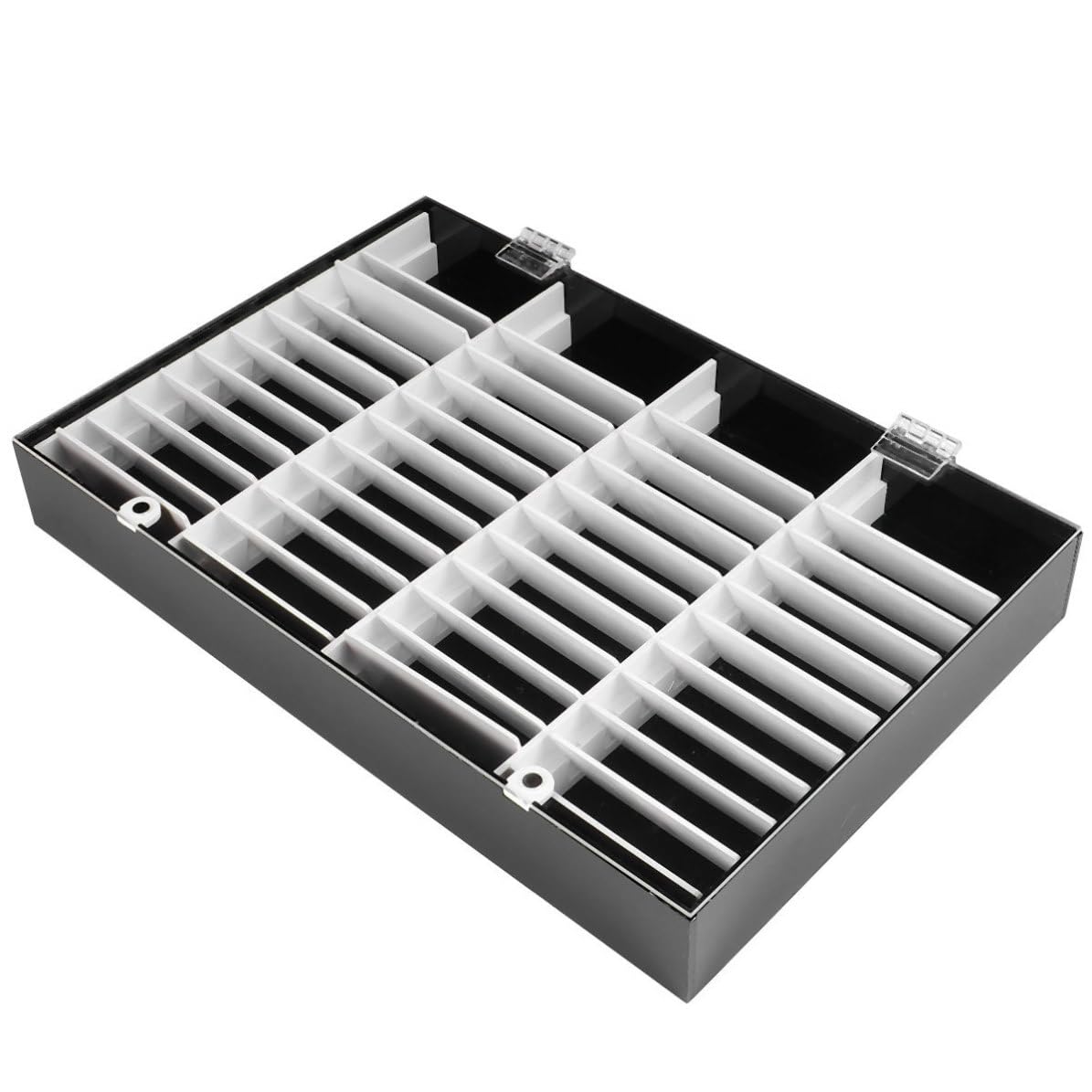 Abaodam Acryl Nagellack Farbkarten Displaybox mit 40 Fächern, Schwarz
