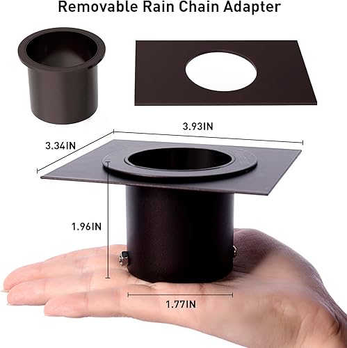 Miniatura 10 de Aseneat Juego de jaula para pájaros de 8.5 pies, cadenas de hierro forjado para canaletas con adaptador para drenaje y estaca de anclaje, 13 jaulas