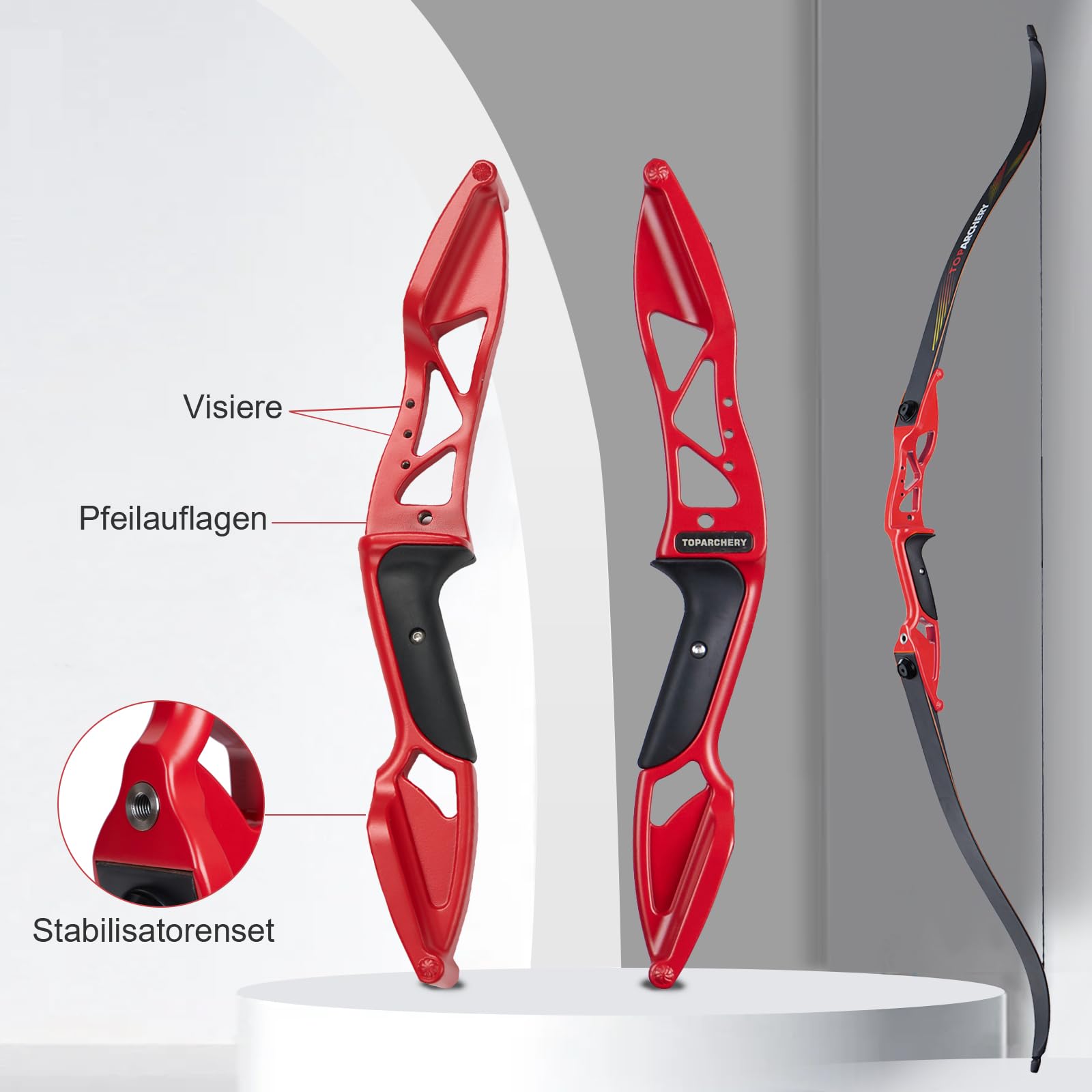 56 Zoll Takedown Recurve Bogen Einsteiger Recurvebogen Recurvebogen Set 18-40lbs für Erwachsene Training Bogensport