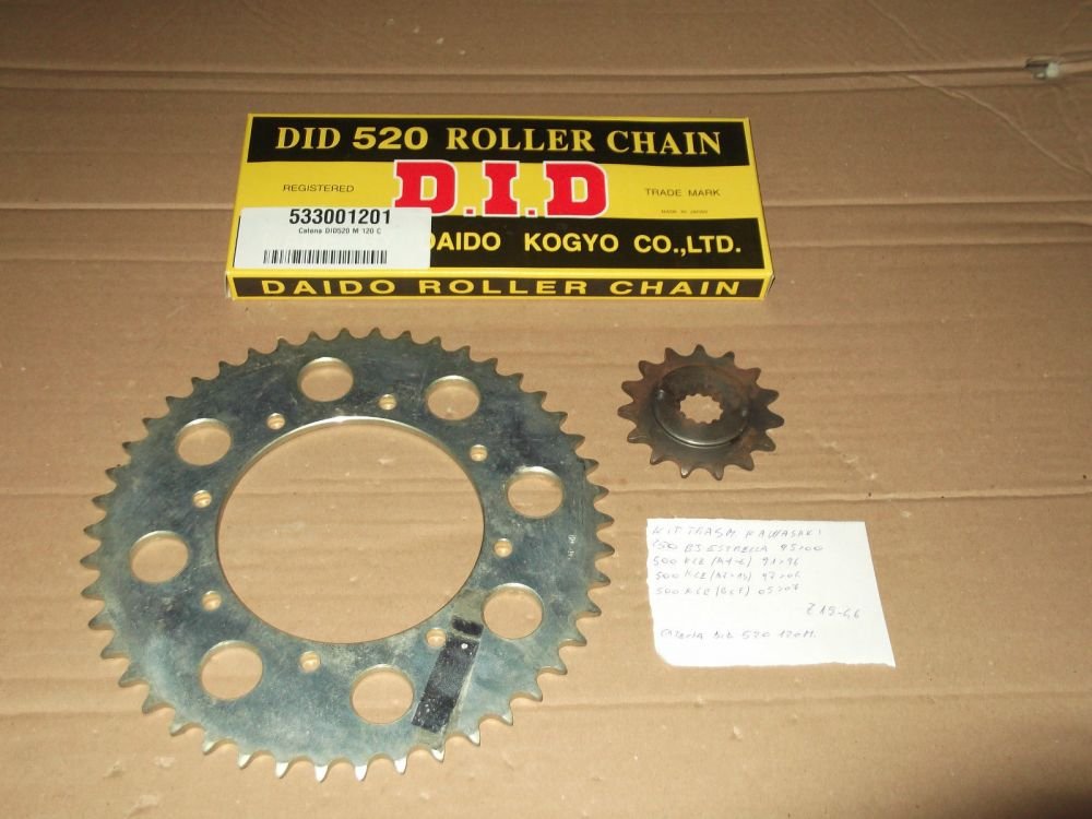 Kit Transmisión catena-corona-pignone Kawasaki 250 Bj Strella 95 > 00 z 15 – 46