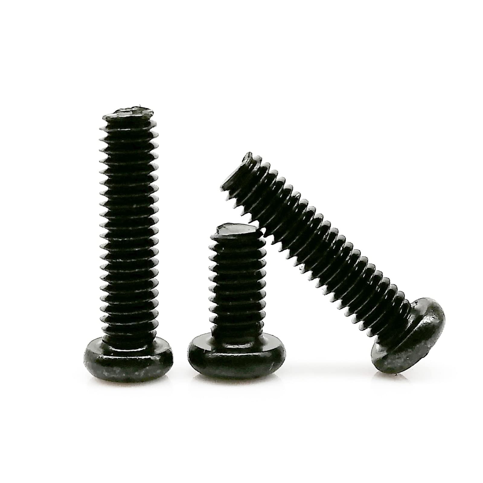 Tornillo Tornillo 50 Uds M1 M1.2 M1.4 M1.6 M2 M2.5 M3 M3.5 M4 Mini pequeño Micro Acero Negro Cruz empotrada Phillips Pan Tornillo de Cabeza Redonda Tornillo de Madera Insertos roscados