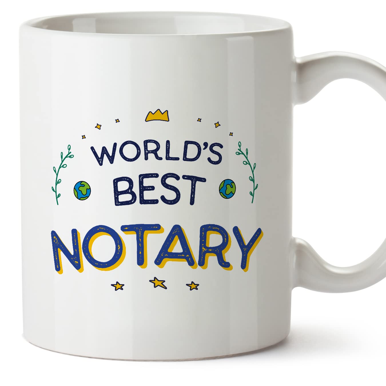 MUGFFINS Notary Mug - in English - World's Best - Funny Gift for Colleagues - Ceramic 11oz Mug — image 1