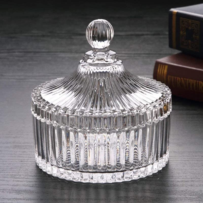 Vastarpara Candy Dry Fruit Bowl For Dessert Style Crystal Glass Sugar Candy Mukhwas Jar with Lid, Modern Designer Multi-Purpose Bowl, Glass Candy Box [300 ML] [Pack of 2] (B0B51XJFXL) Amazon Price History, Amazon Price Tracker