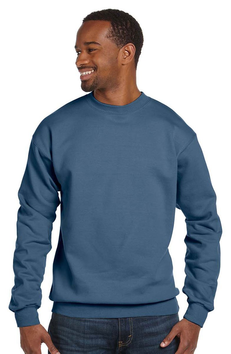 Hanes Men's Denim Blue Comfortblend Ecosmart `S Crew Sweatshirt - Best-Seller, P160, M