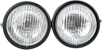 Amazon.co.jp: オートバイバイクヘッドライト、デュアルヘッド