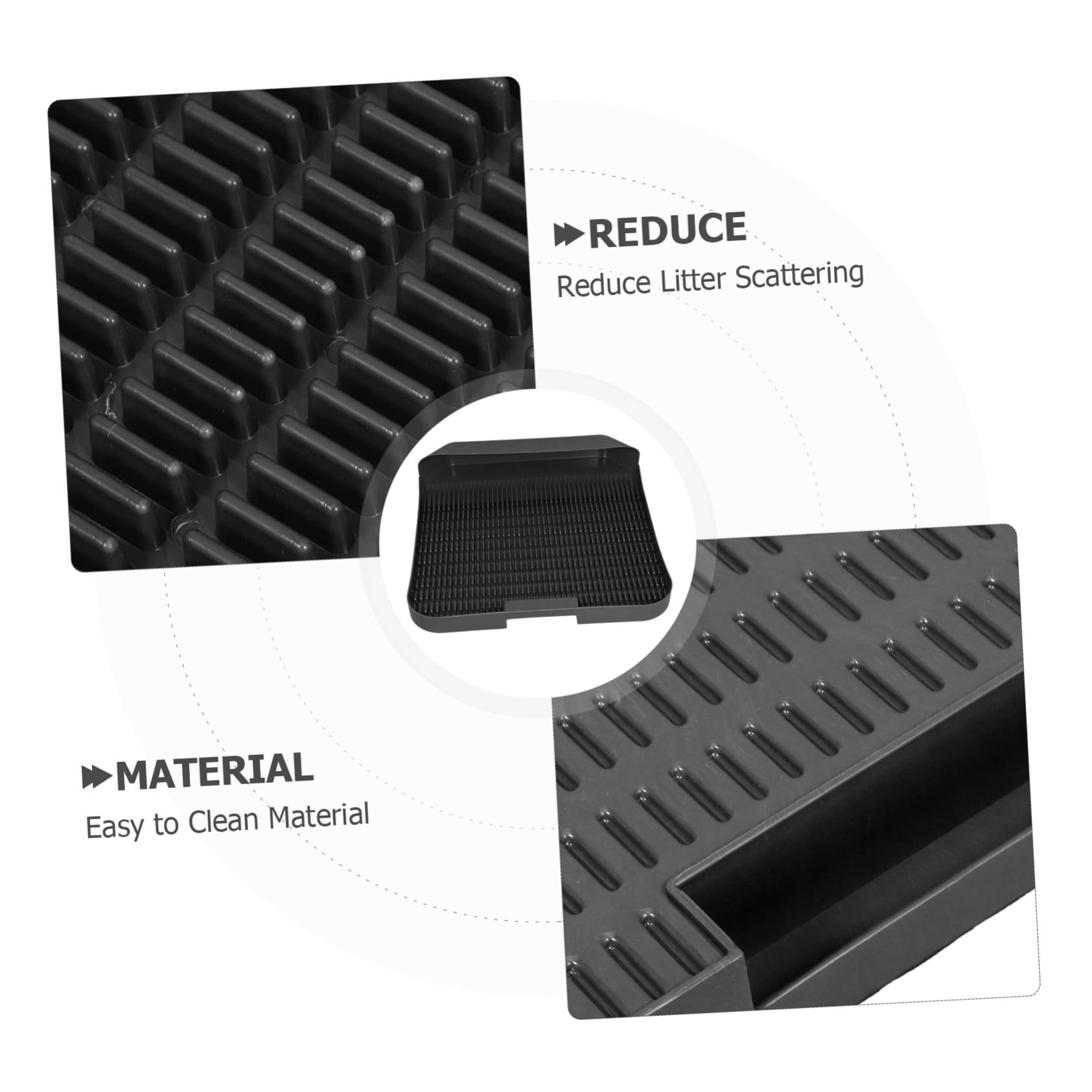 SHINEOFI Cat Litter Mat Non-slip Plastic Pad For Indoor Cats Scatter Control Easy Clean Safe And Portable